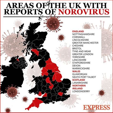 norovirus 2023 outbreak map uk